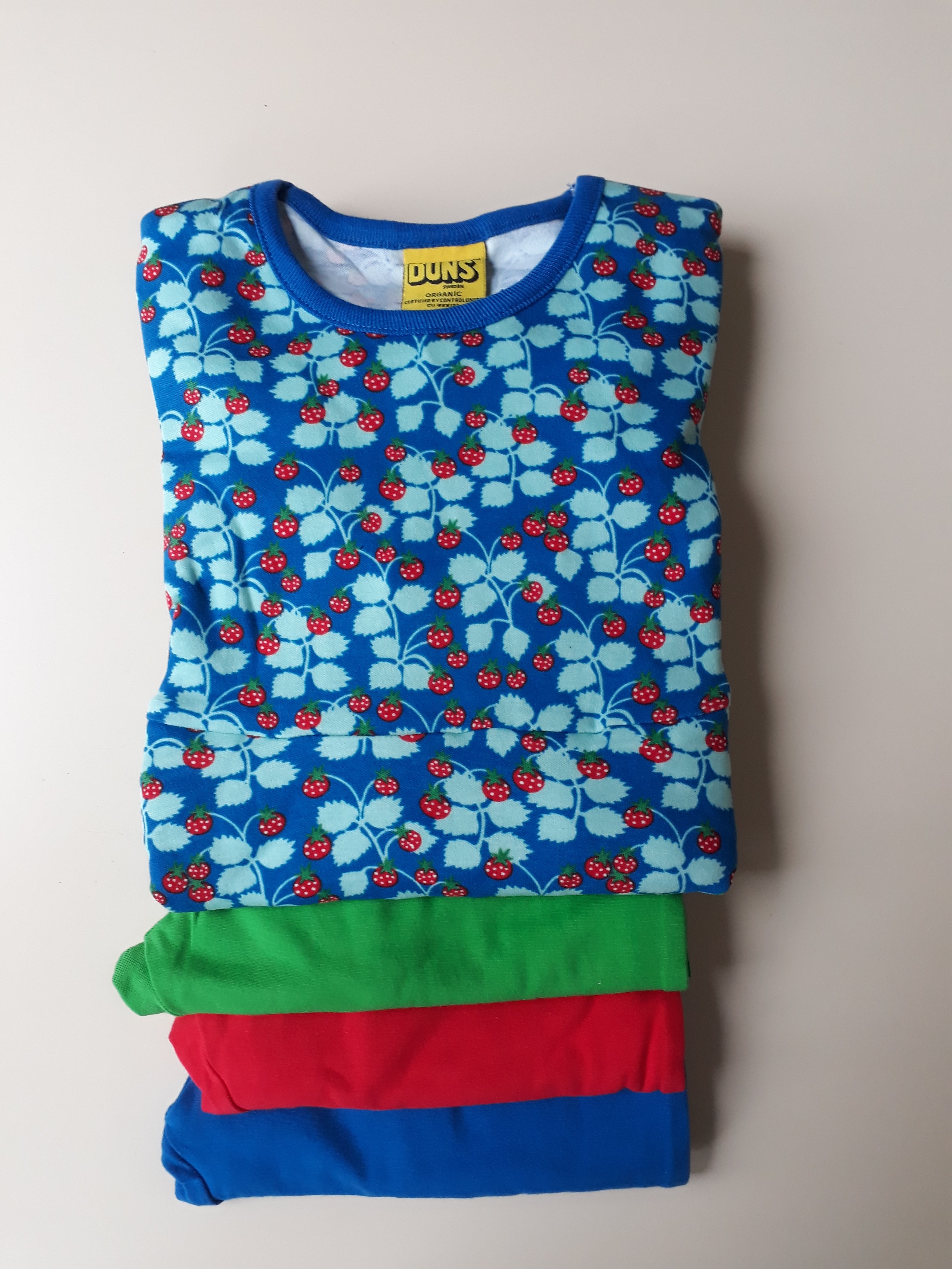 Jurk / Short Sleeve Skater Dress Wild Strawberries Blue - Duns Sweden