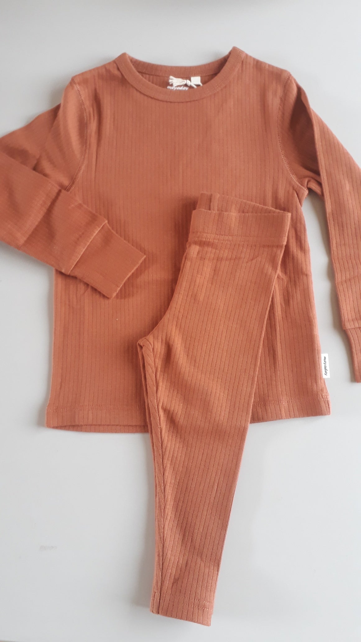 Longsleeve Top LS Rib Solid CLAYSTONE - Meyadey (Maxomorra)