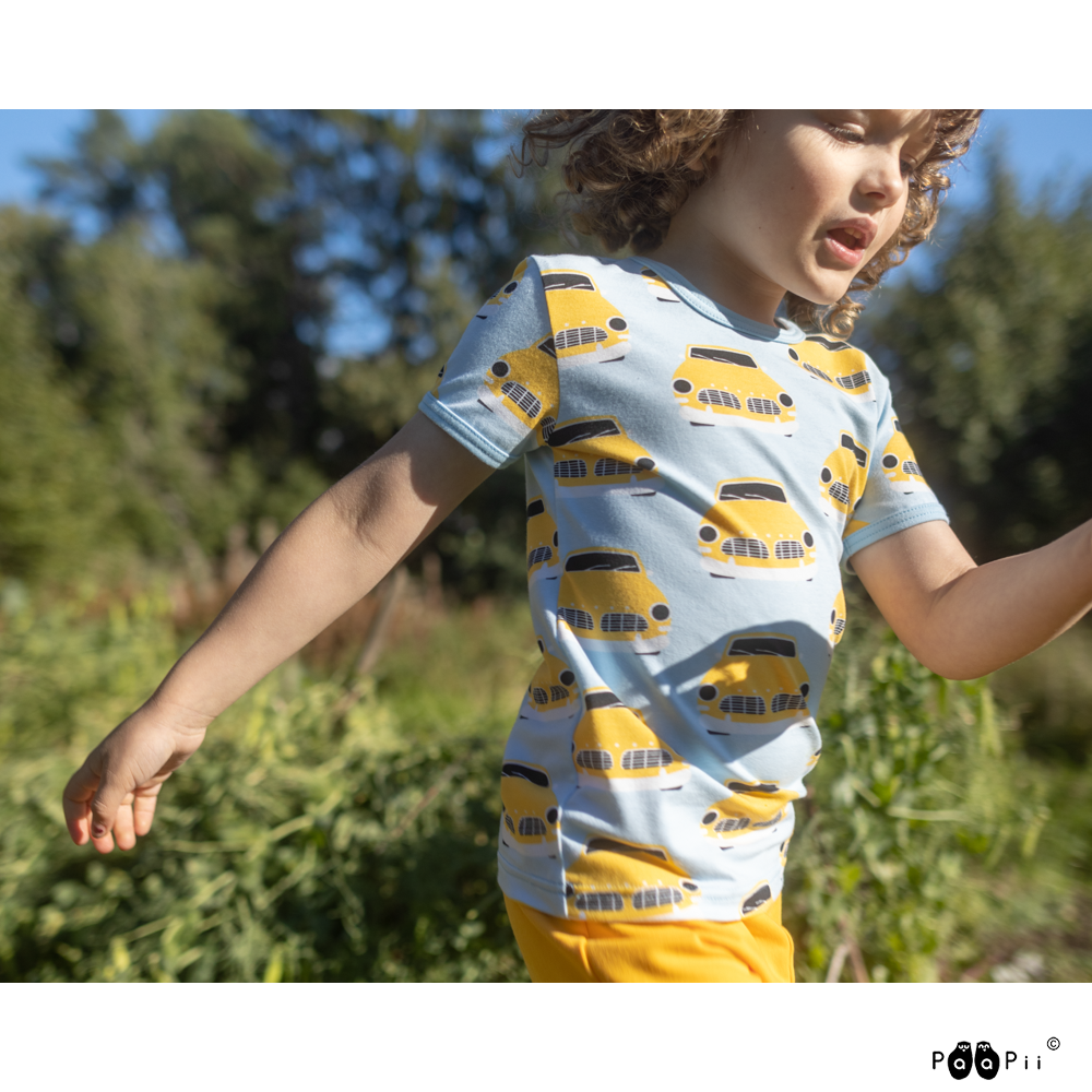 T-shirt VISA Vintage Cars Light Blue 86-140 – Paapii Design