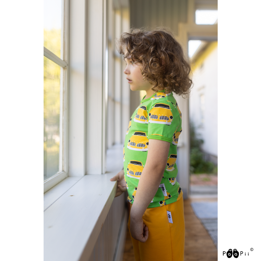 T-shirt VISA Vintage Cars Green 86-140 – Paapii Design