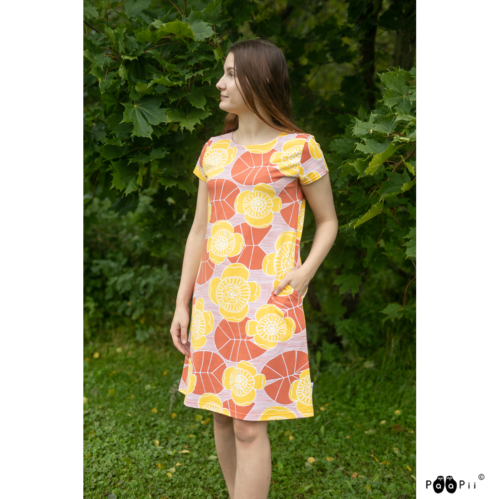 Jurk SOINTU Dress Ulpukka Rust S-XXXL - Paapii Design