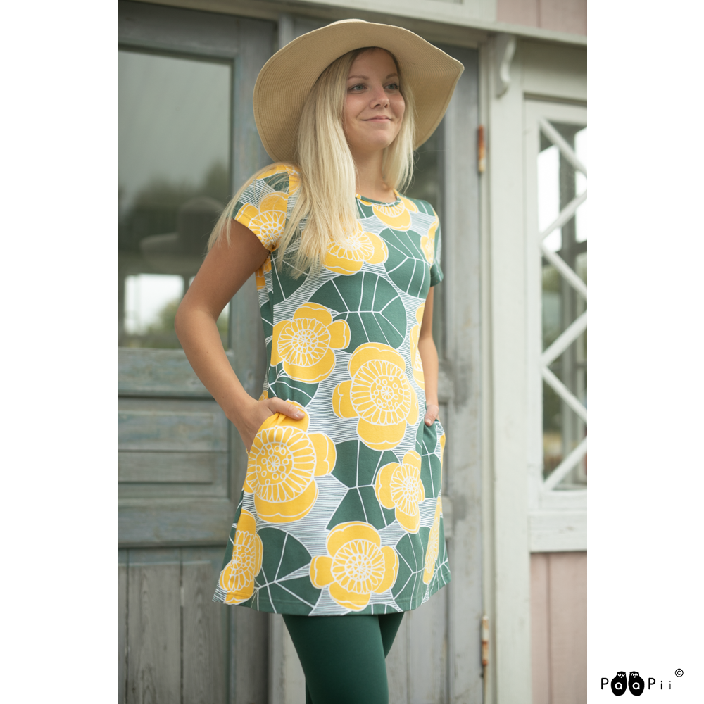 Tuniek LYYRA Tunic Ulpukka Dark Green S-XXXL - Paapii Design