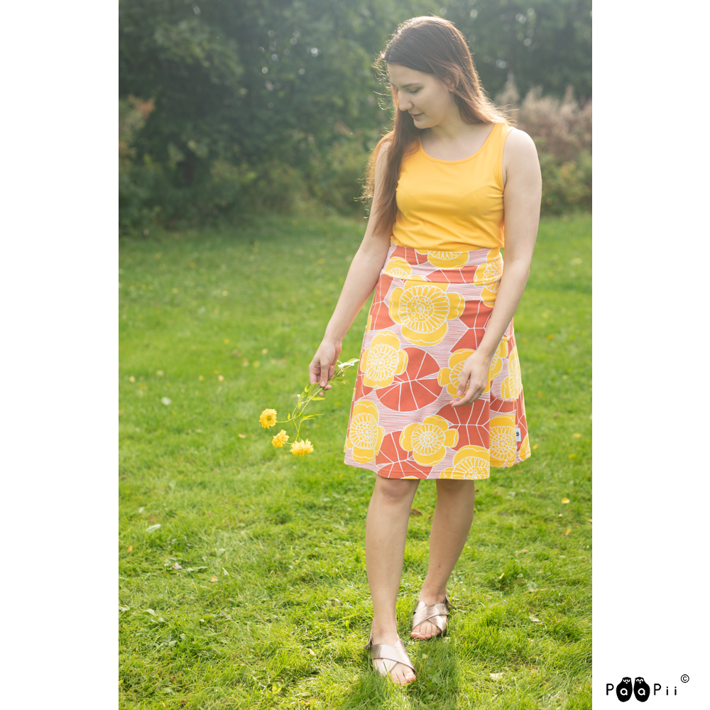 Rok PISARA skirt Ulpukka Rust S-XXXL - Paapii Design