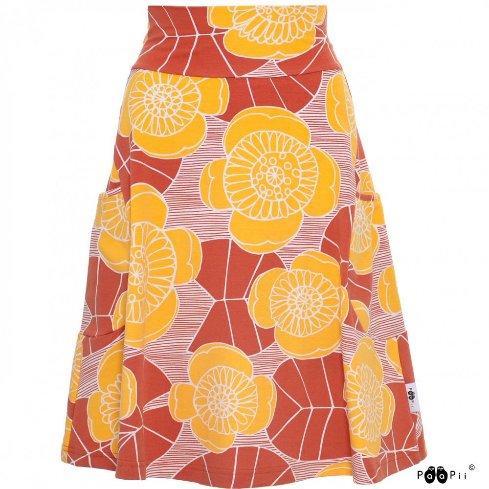 Rok PISARA skirt Ulpukka Rust S-XXXL - Paapii Design