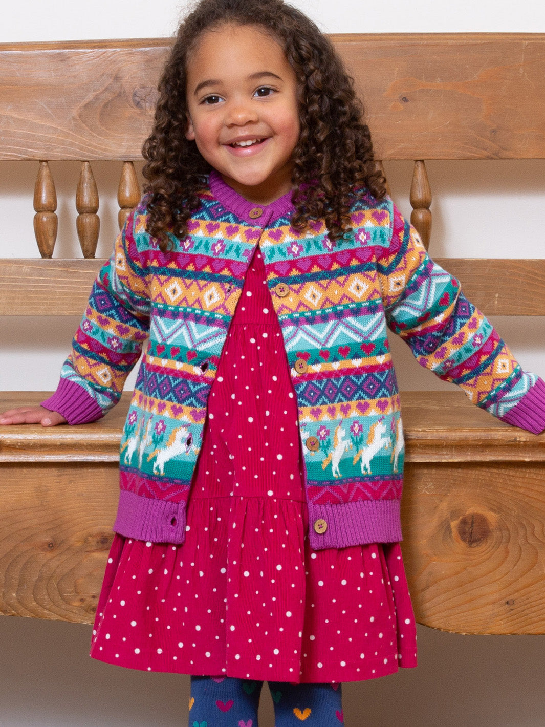 Vest Unicorn Kaleidoscope Cardi (62 t/m 110) - Kite Clothing