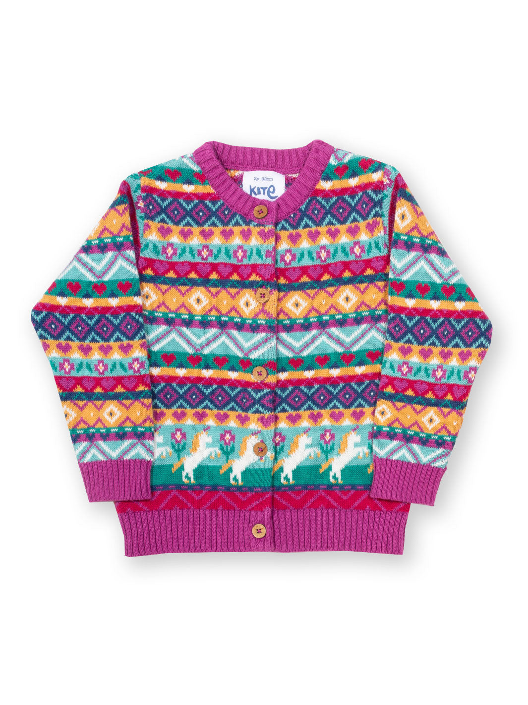 Vest Unicorn Kaleidoscope Cardi (62 t/m 110) - Kite Clothing