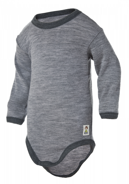 Romper 100 % Eco merinowol grijs - Minimundus