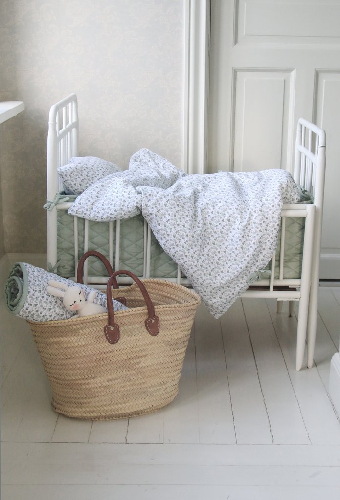 Dekbedset ledikant Little Anemones Green – Littleheart