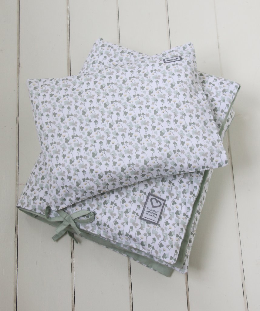 Dekbedset wieg Little Anemones Green – Littleheart