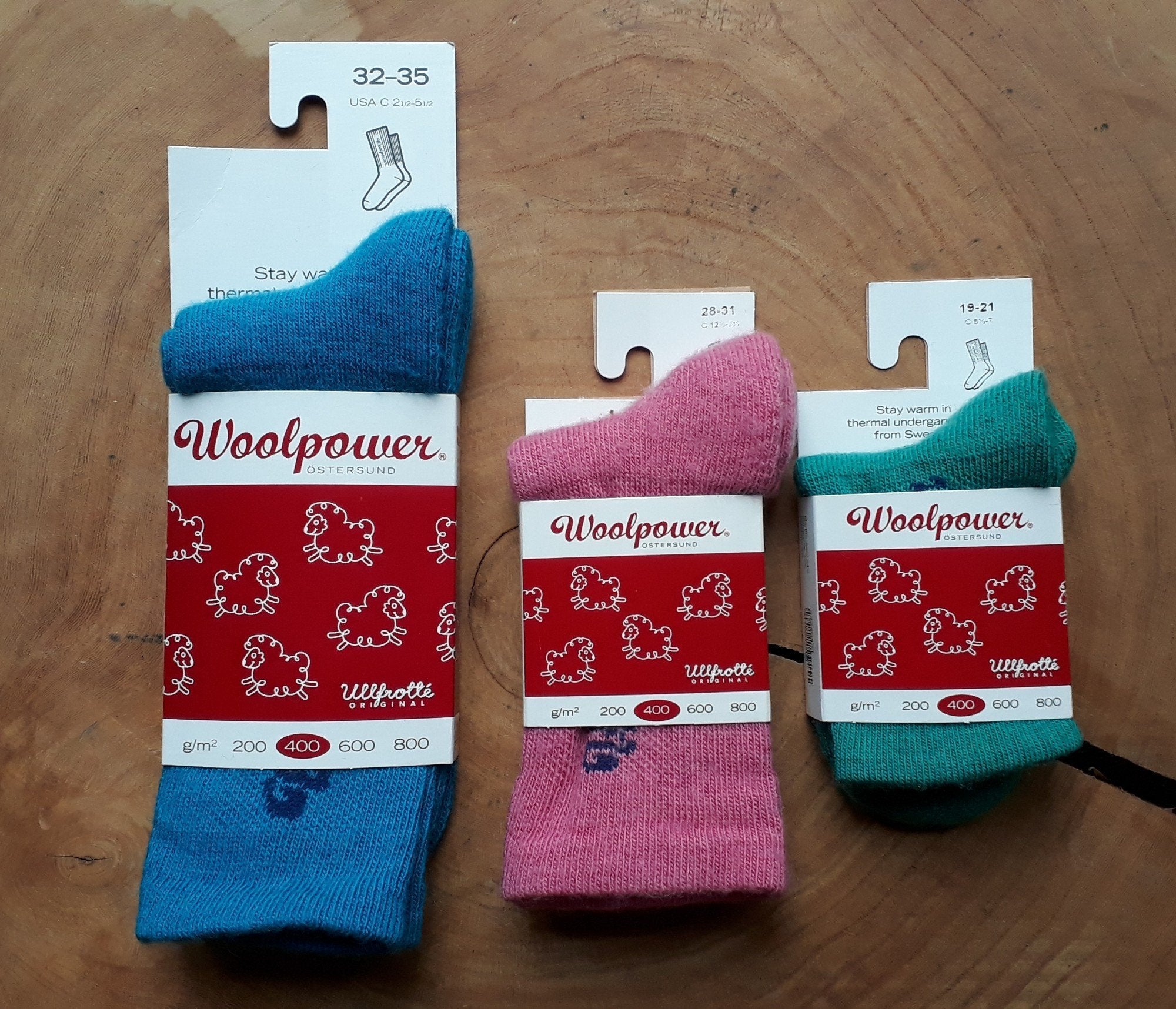 Sokken Kids Logo 400 Autumn Red – Woolpower