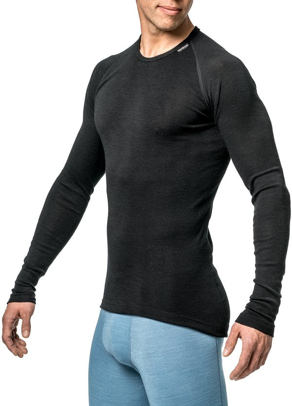 Thermo crewneck Lite Unisex Black – Woolpower