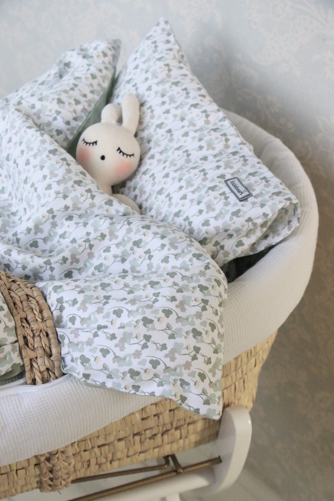 Dekbedset wieg Little Anemones Green – Littleheart