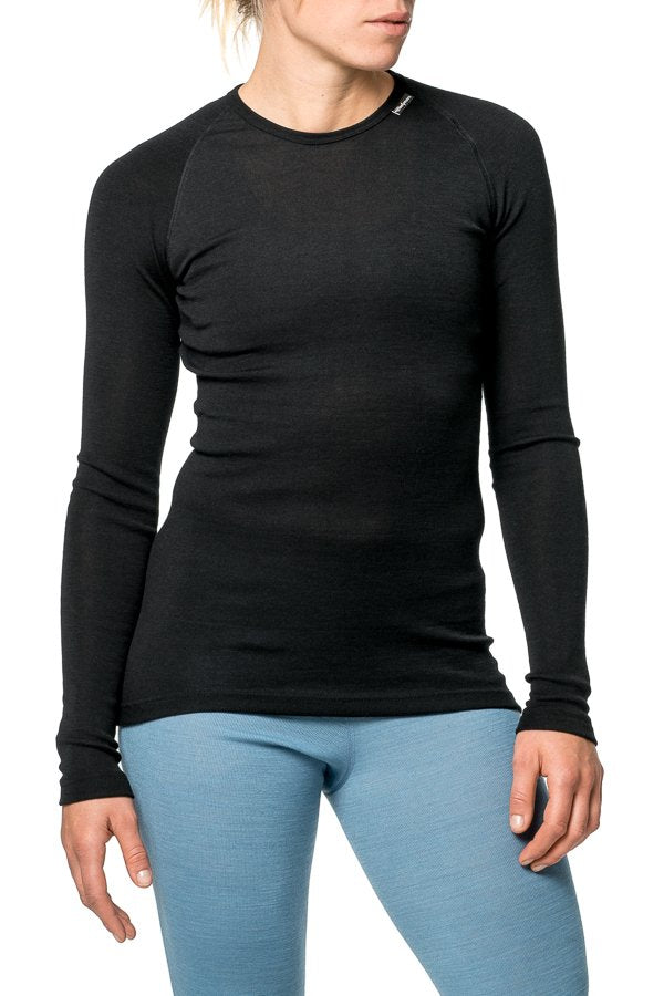 Thermo crewneck Lite Unisex Black – Woolpower