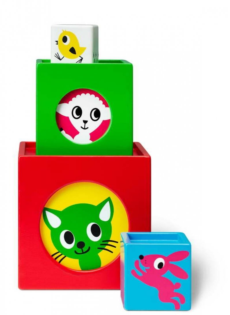 Stapelkubus met dierenmotief - Micki