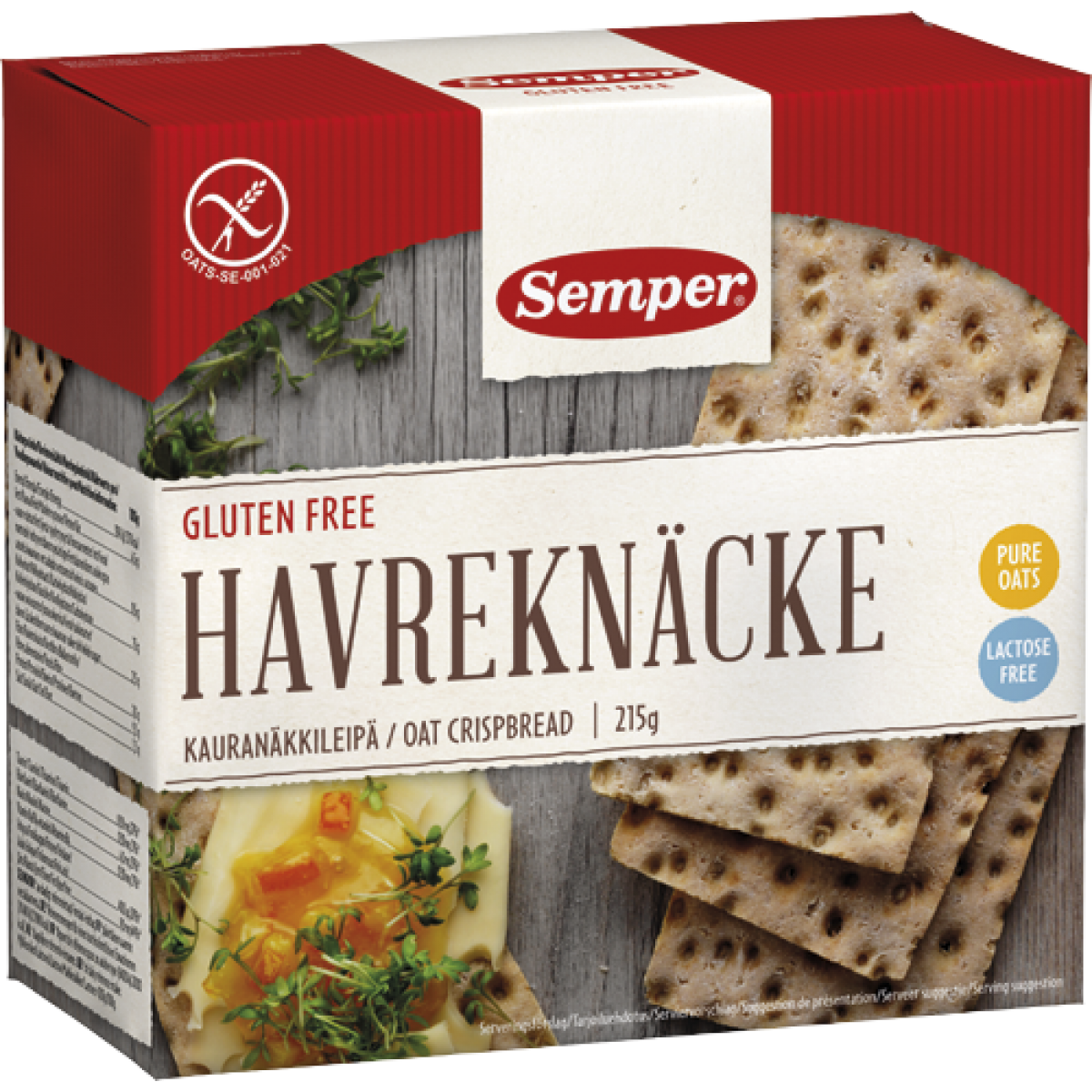 Knäckebröd Haver – Semper Gluten Free