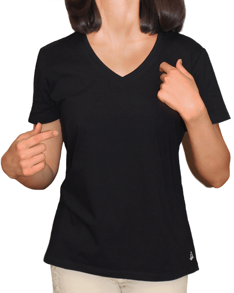 T-shirt drop tail Peech - B-Light Organic Clothing