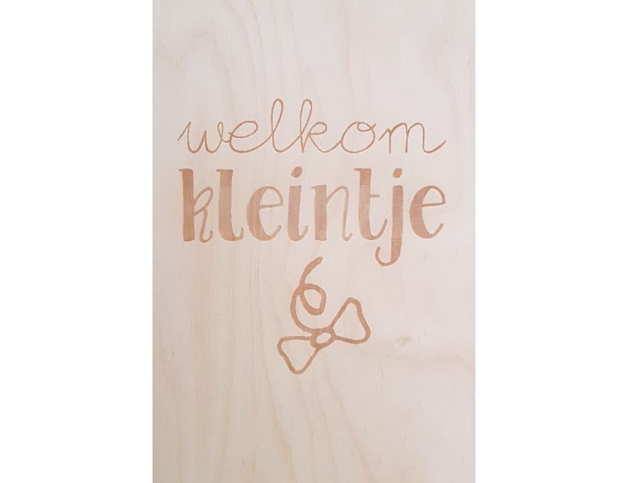 Houten briefkaart Baby – Beavers Woodland