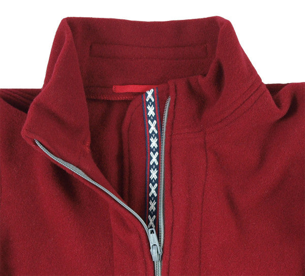 Baby wolfleece vest (merino) rood - Minimundus