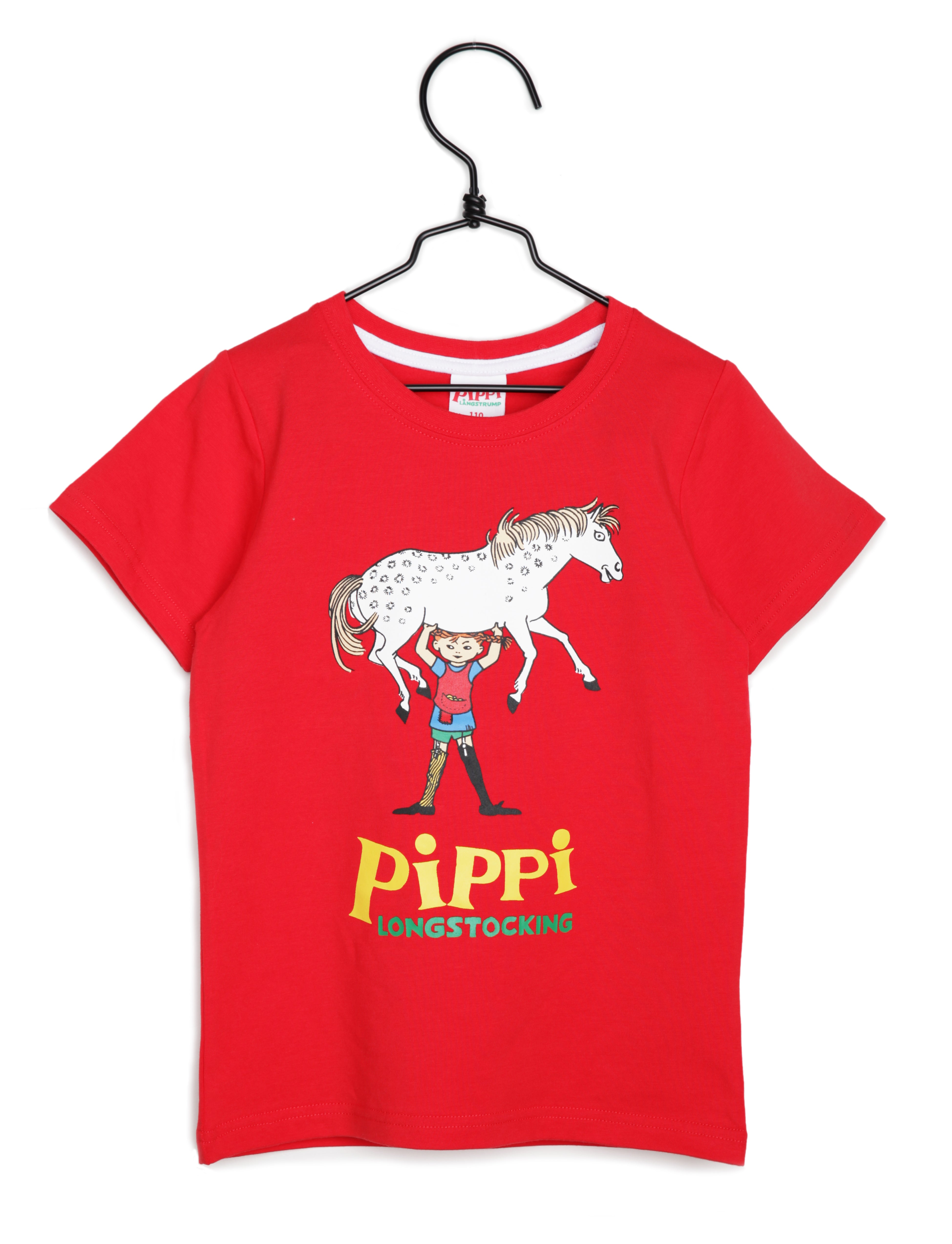 T-shirt Pippi Långstrump rood – Pippi Langkous