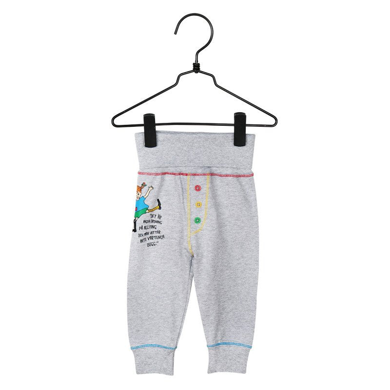 Baby Broek / Pants Quote Gray – Pippi Langkous