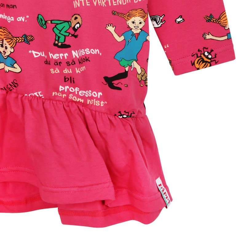 Jurk / Dress Quote Raspberry – Pippi Langkous