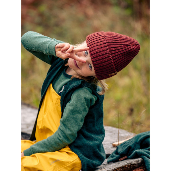 Kids thermo longsleeve / Crewneck 200 Lake Green - Woolpower