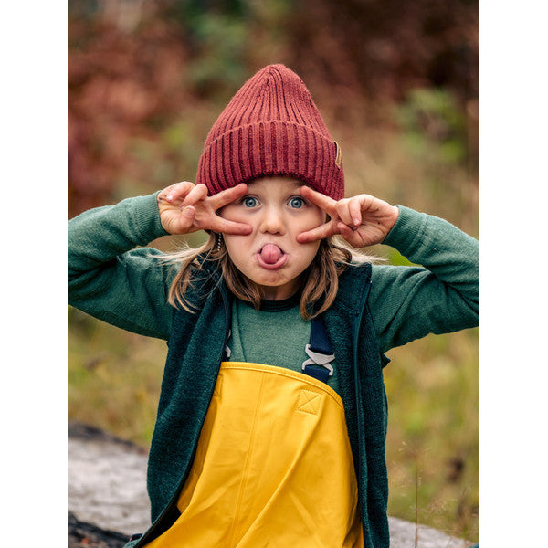 Kids thermo longsleeve / Crewneck 200 Lake Green - Woolpower