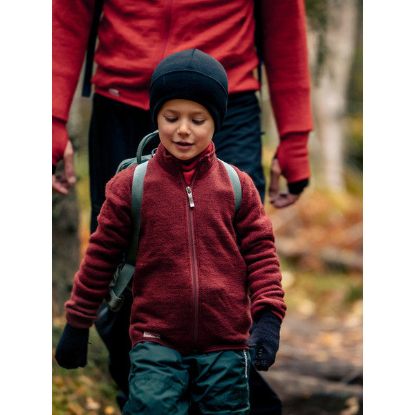 Kids Vest / Full Zip Jacket 400 Rust Red - Woolpower