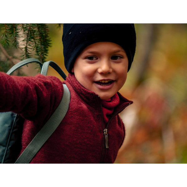 Kids Vest / Full Zip Jacket 400 Rust Red - Woolpower