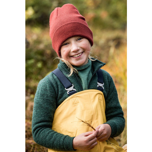 Kids Vest / Full Zip Jacket 400 Forest Green - Woolpower