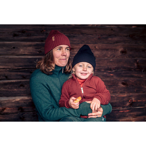 Kids Vest / Full Zip Jacket 400 Rust Red - Woolpower