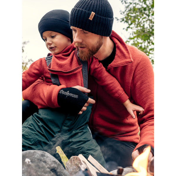 Kids Mock Turtleneck 200 Autumn Red - Woolpower