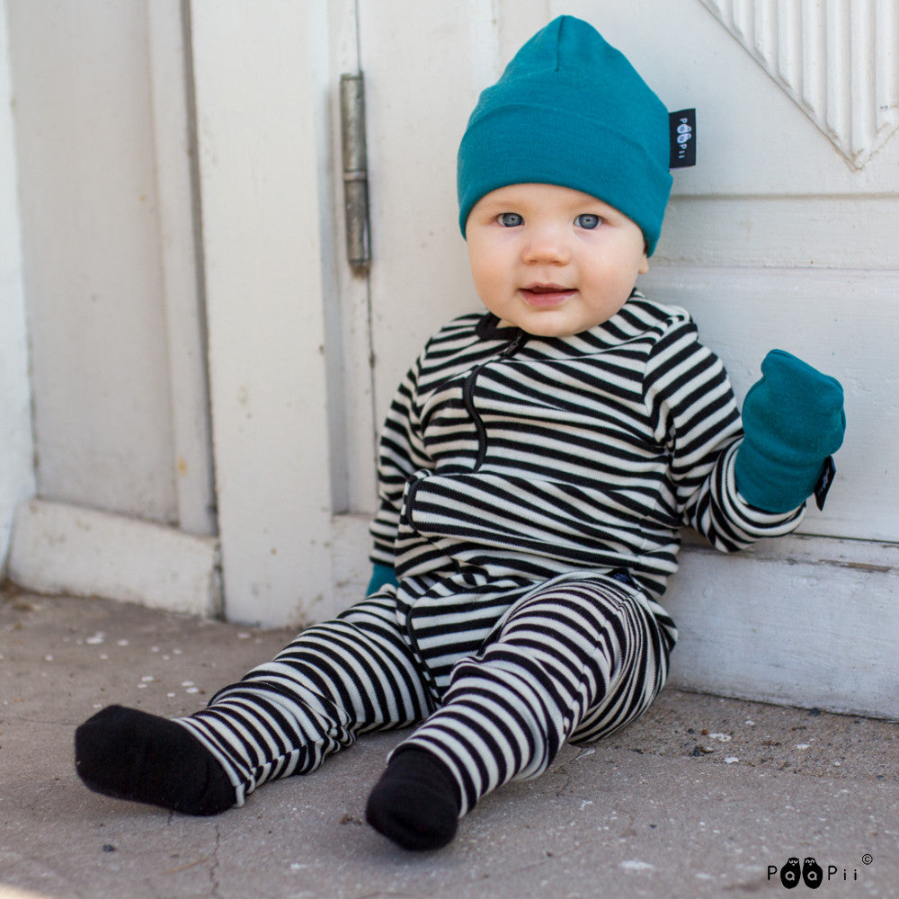 Muts / Beanie merinowol Petrol – Paapii Design
