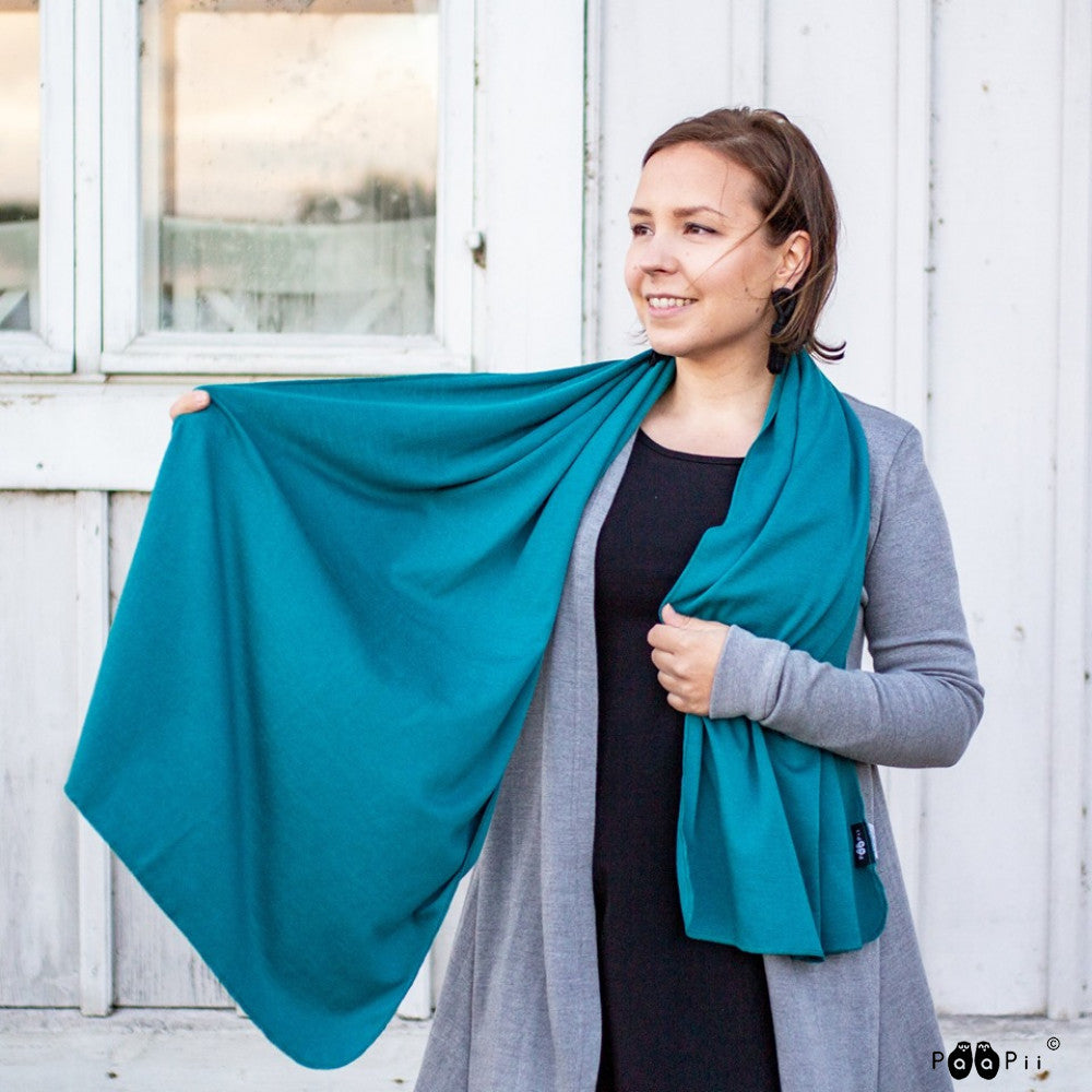 Sjaal / Tube Scarf 100% Merinowol Petrol – Paapii Design