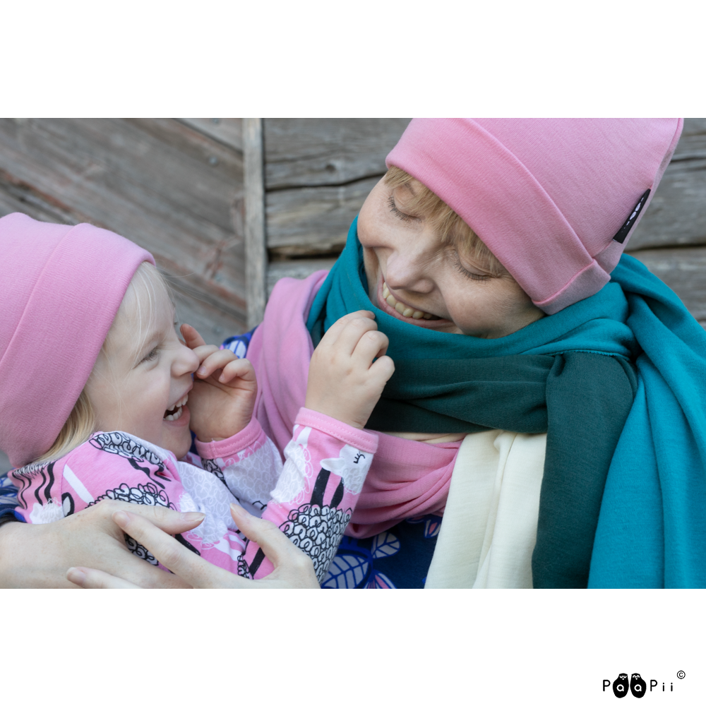Muts / Beanie merinowol Light Pink – Paapii Design