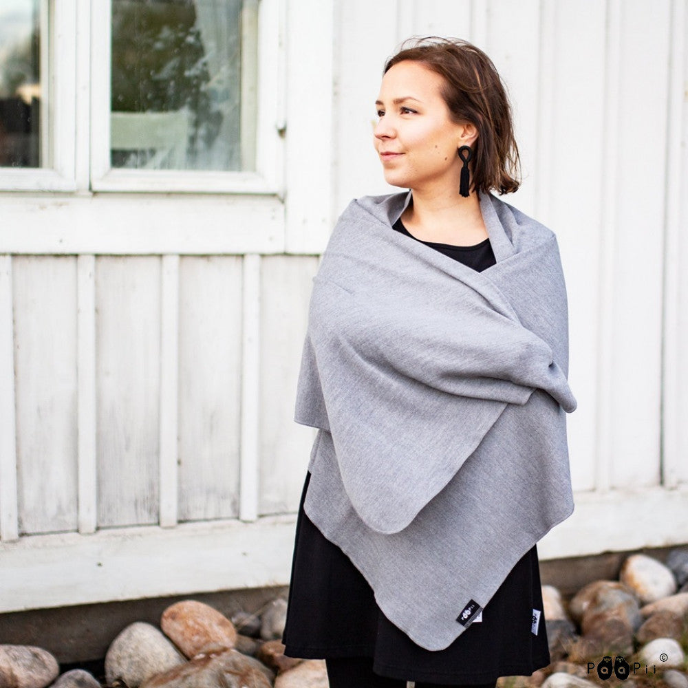 Sjaal / Scarf 100% Merinowol Light Pink – Paapii Design