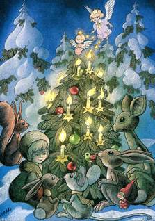 Kaart Rond de kerstboom - Hans Arnold – K. Hjelm Förlag