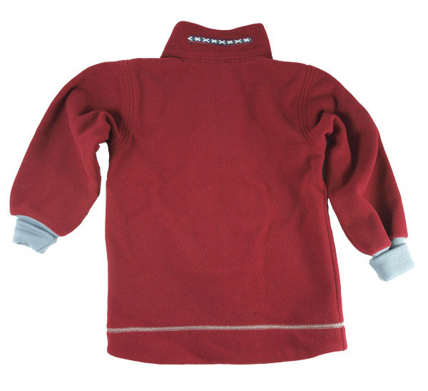 Baby wolfleece vest (merino) rood - Minimundus