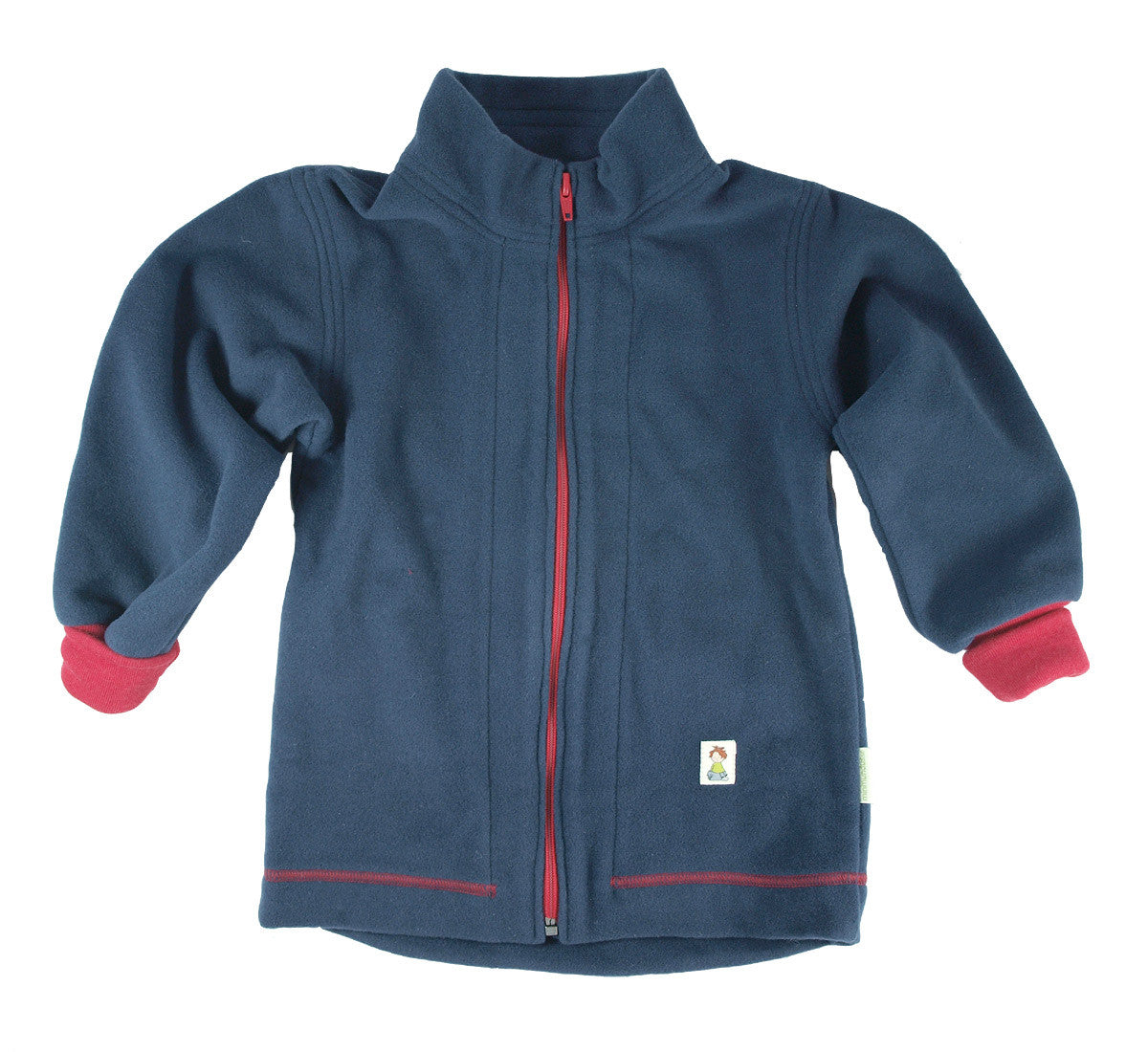 Baby wolfleece vest (merino) blauw - Minimundus