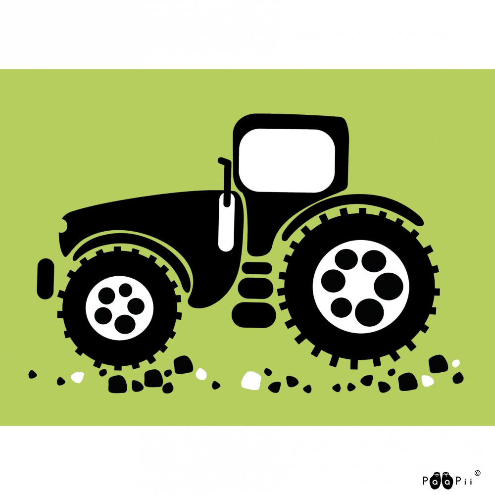 Postcard Tractor – Paapii Design