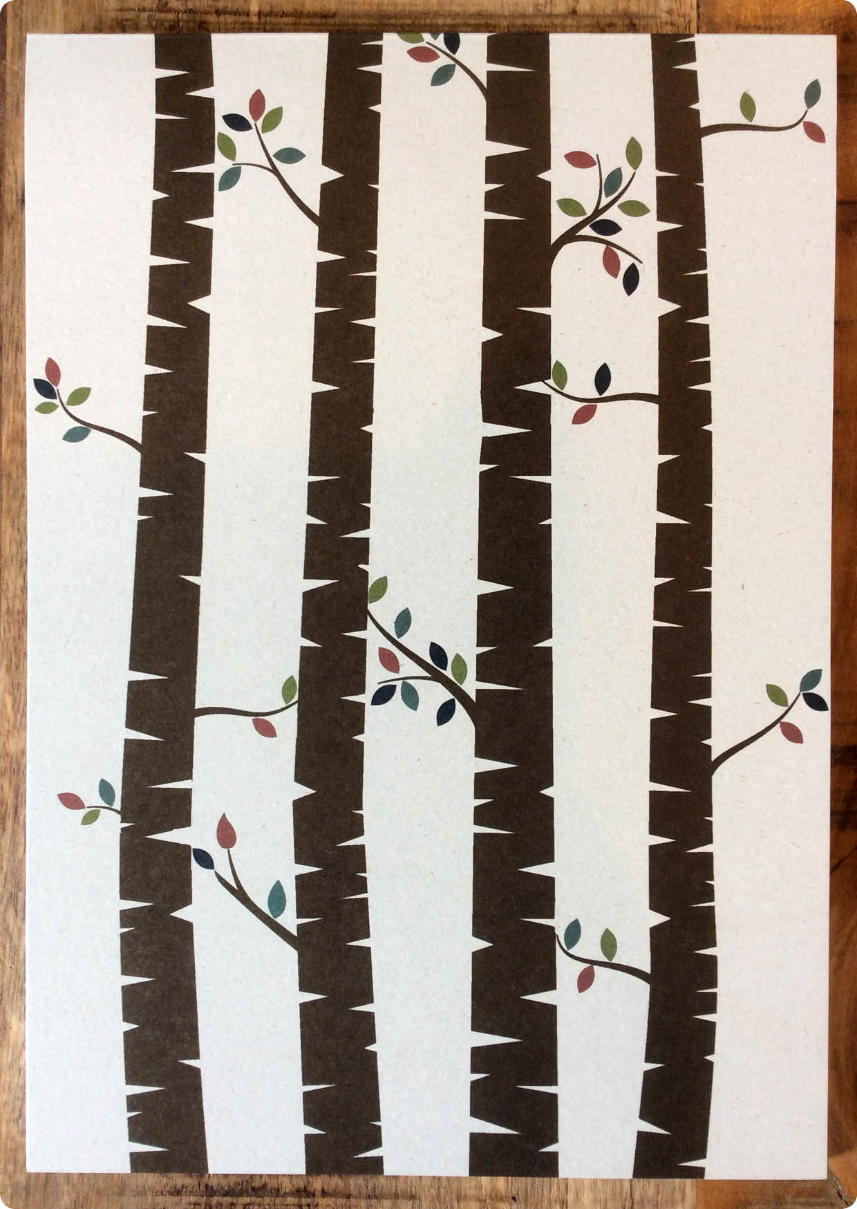 Organic schrijfblok A4 met boomprint – Zintenz Organic Cards