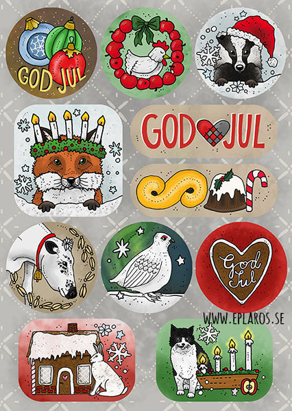 A6 ark - Julstickers - Eplaros