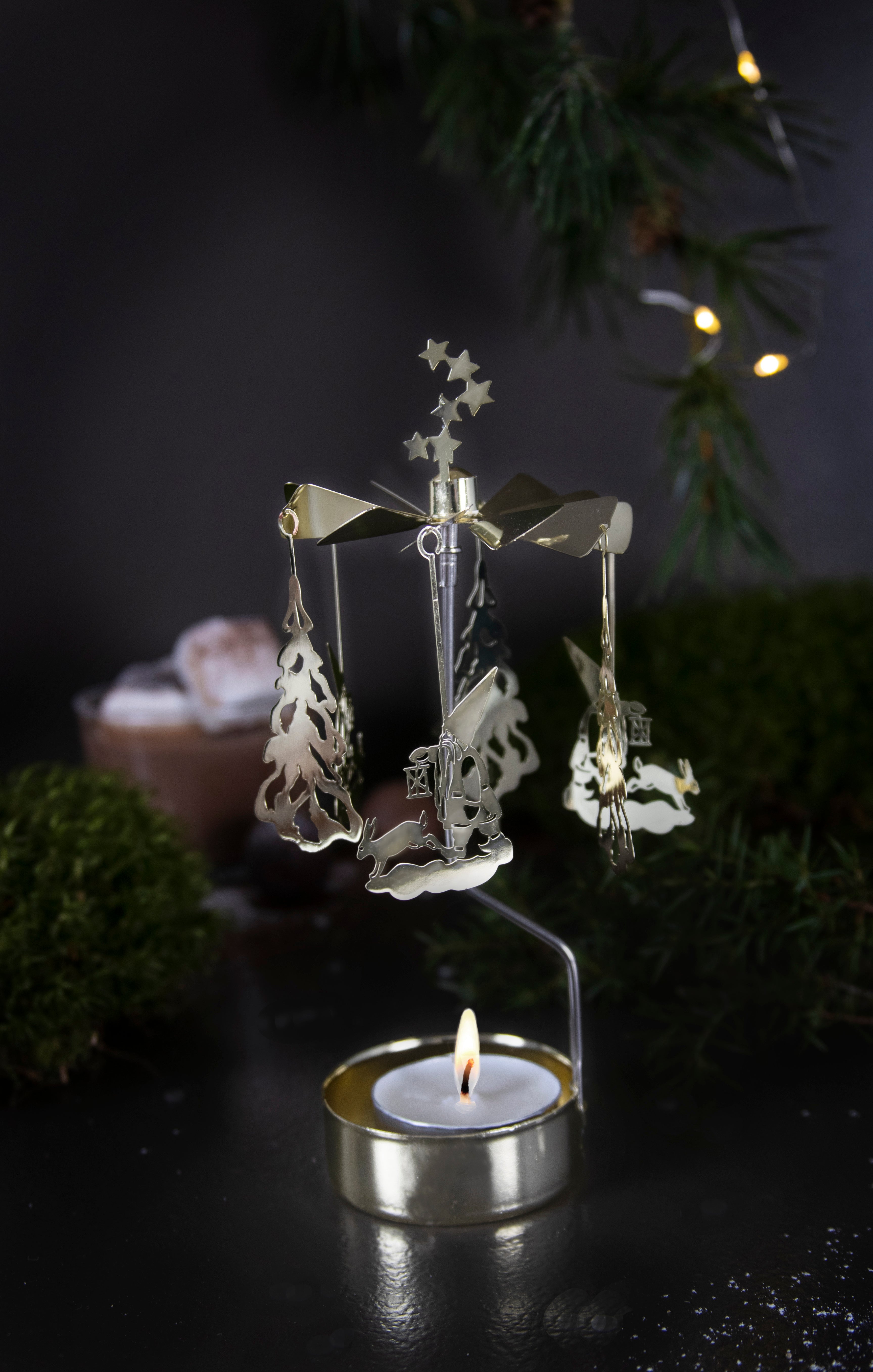 Rotary candle holder Winterland Tomte - Pluto Produkter