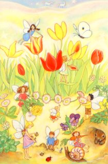 Kaart Aarde-elfjes - Geertje van der Zijpp