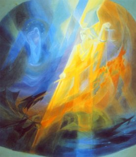 A5 Kaart Aartsengel Michaël met de draak - Liane Collot d’Herbois