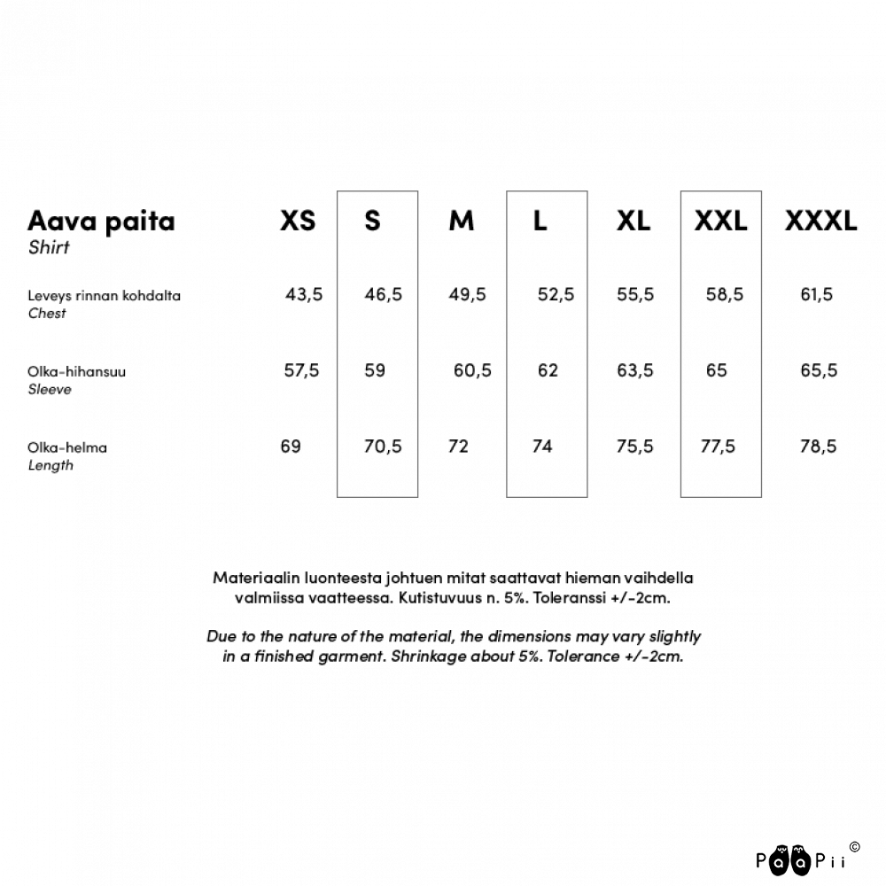 Longsleeve AAVA Northern lights dark grey XS-XXXL - Paapii Design