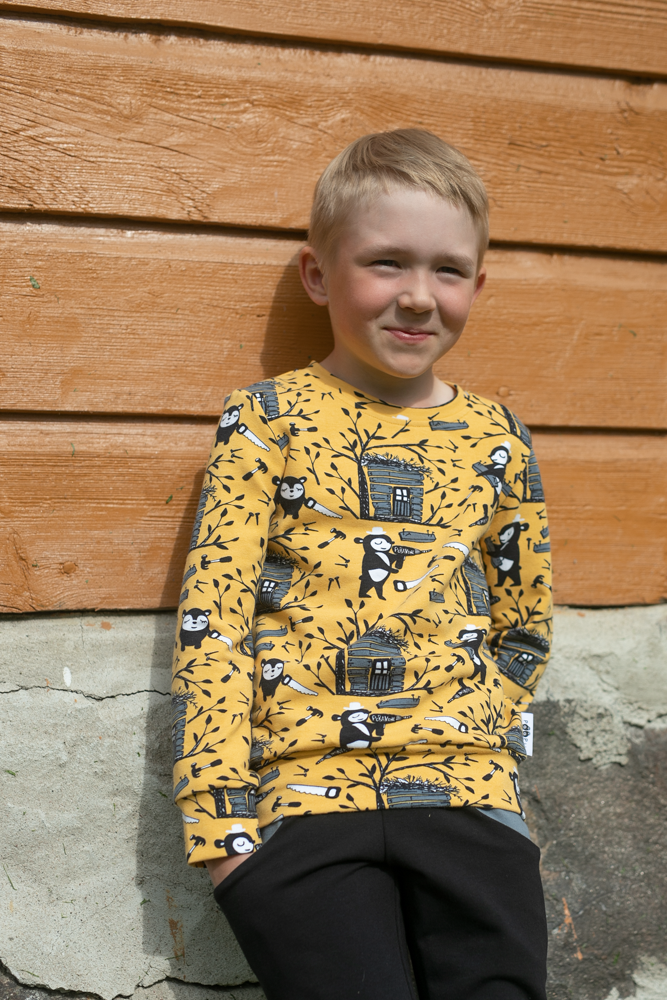 Trui / sweatshirt ALPI Treehouse Ochre 86 t/m 140 – Paapii Design