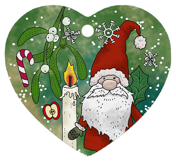 Kersthanger / presenthanger Björkhjärta - Tomte - Eplaros