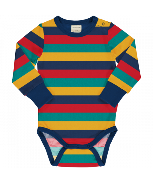 Body / romper LS Stripes Mixed - Maxomorra