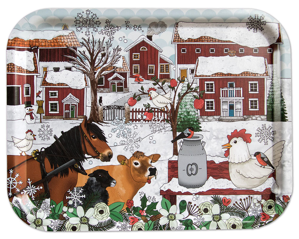 Dienblad / TRAY / Bricka i björk 36x28 cm - Jul i Äpplarum – Eplaros